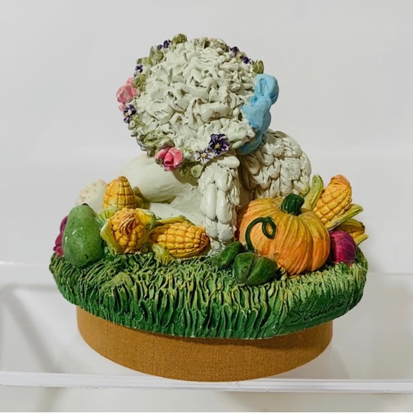 2001 Dreamsicles Pumpkin Fall Autumn Cherubs Angels Candle Jar Topper - Picture 5 of 10